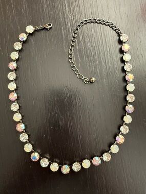 AB, Opal & Clear Rhinestone Necklace